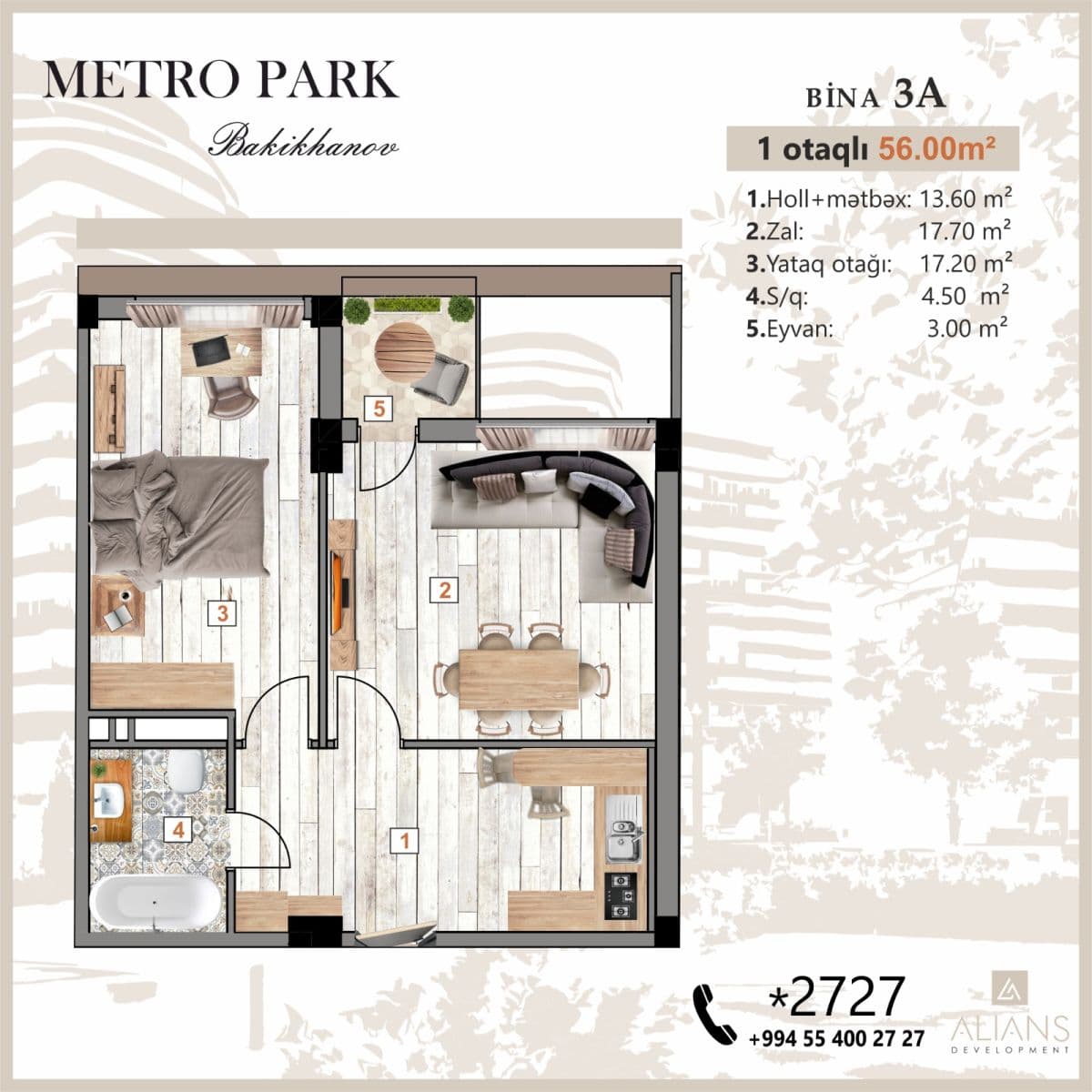 Metro Park Bakikhanov - 1