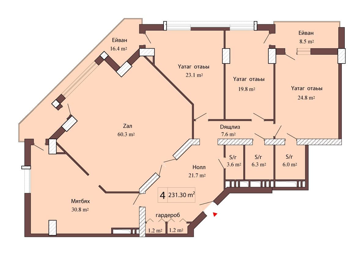 Luxe Home h 4 rooms 231,30 sqm