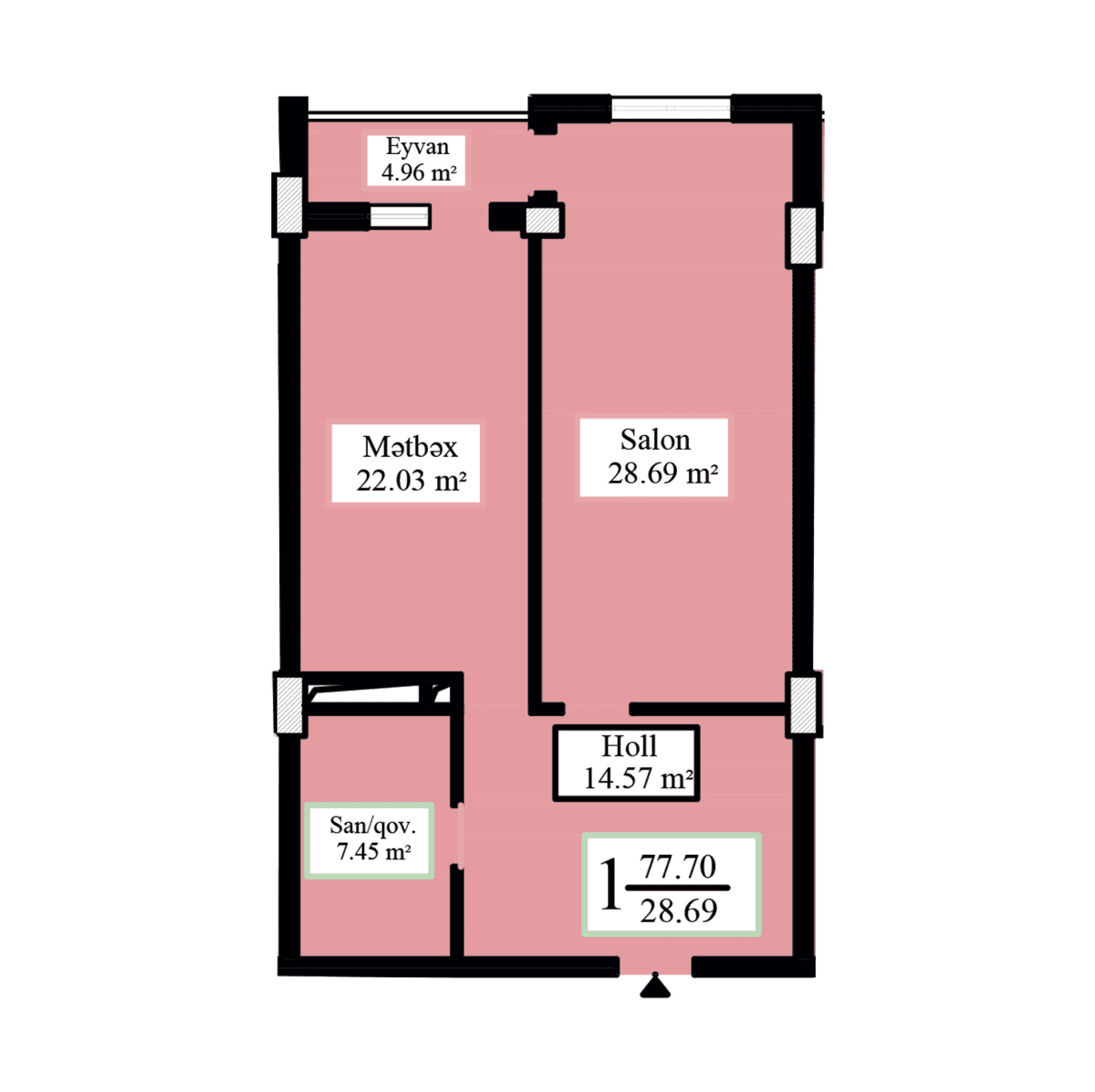 Jasmine Park e 1 room 77,70 sqm