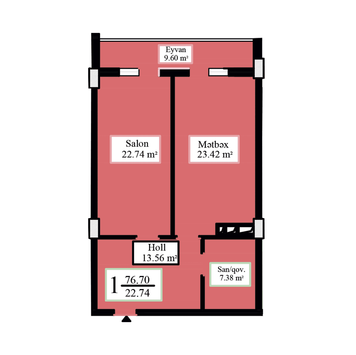 Jasmine Park d 1 room 76,70 sqm