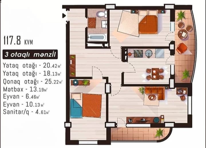 Jasmine Park i 3 rooms 117,80 sqm