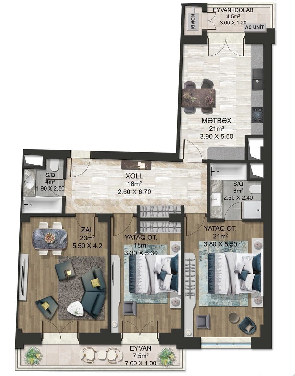 Majestik Palace d 3 rooms 135,00 sqm