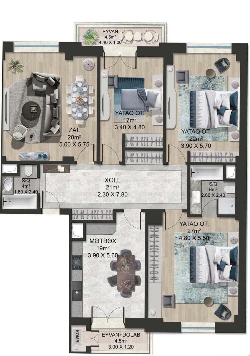 Majestik Palace i 4 rooms 162,00 sqm