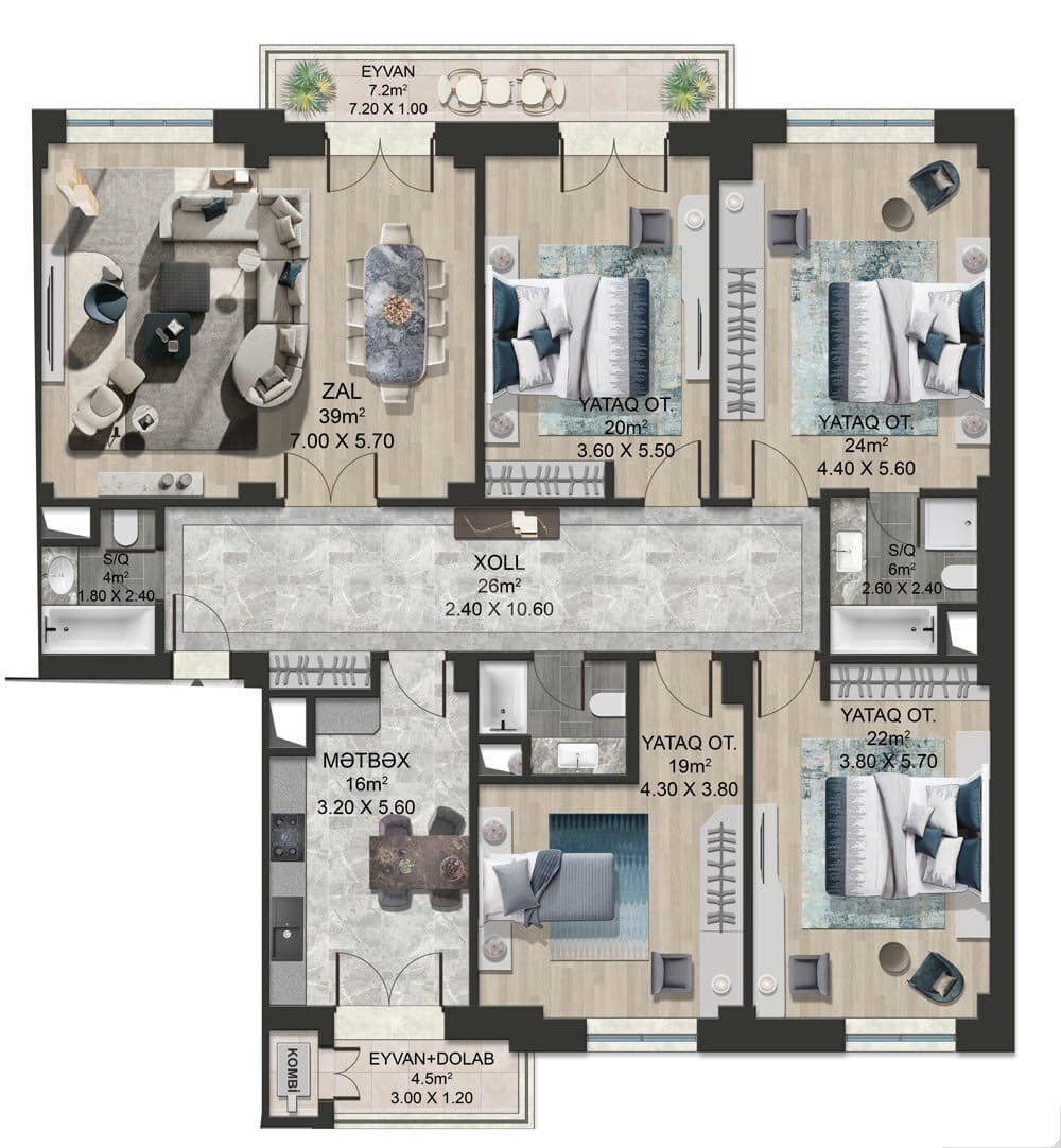 Majestik Palace j 4 rooms 162,00 sqm - 2
