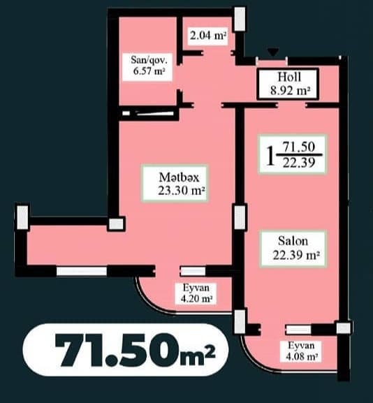 Jasmine Park b 1 room 71,50 sqm