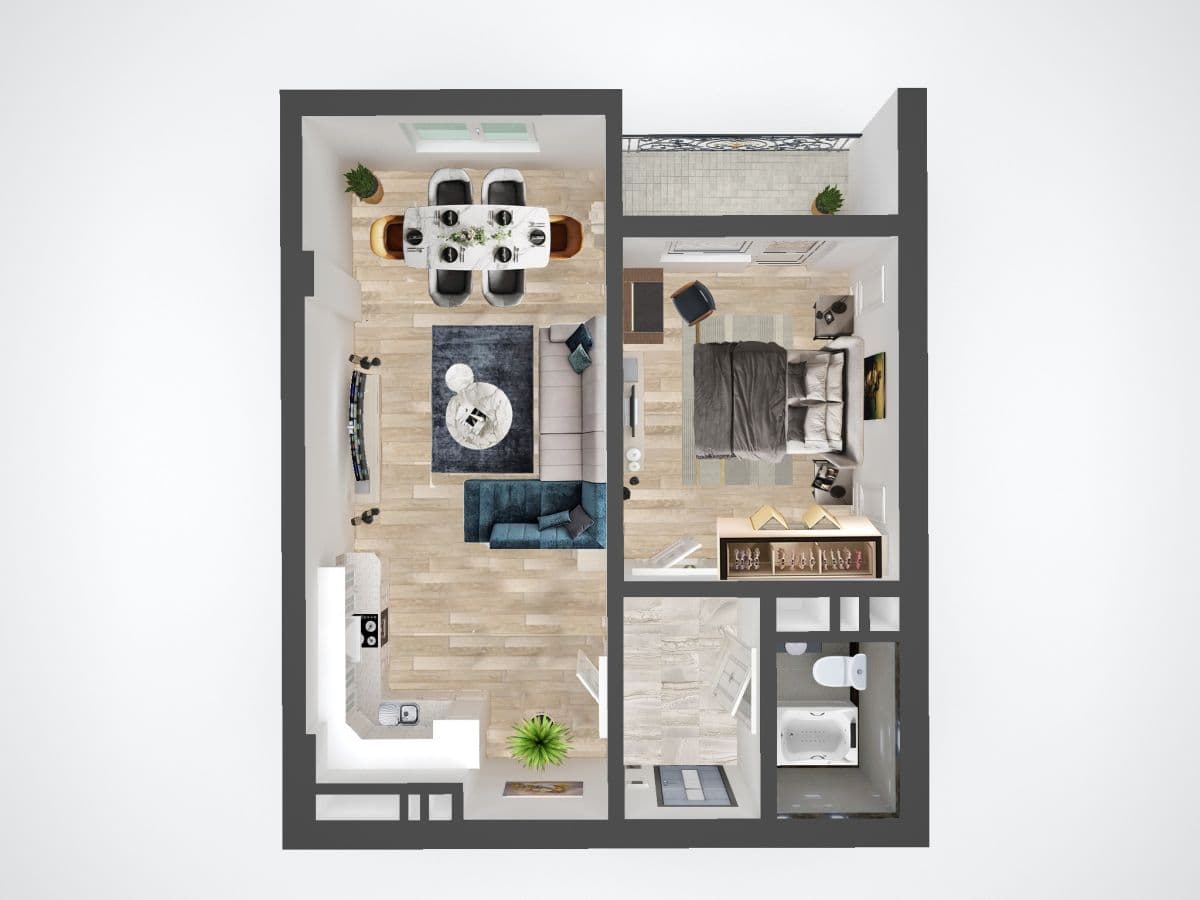 Zirvə Park 1 room 67,20 sqm - 2