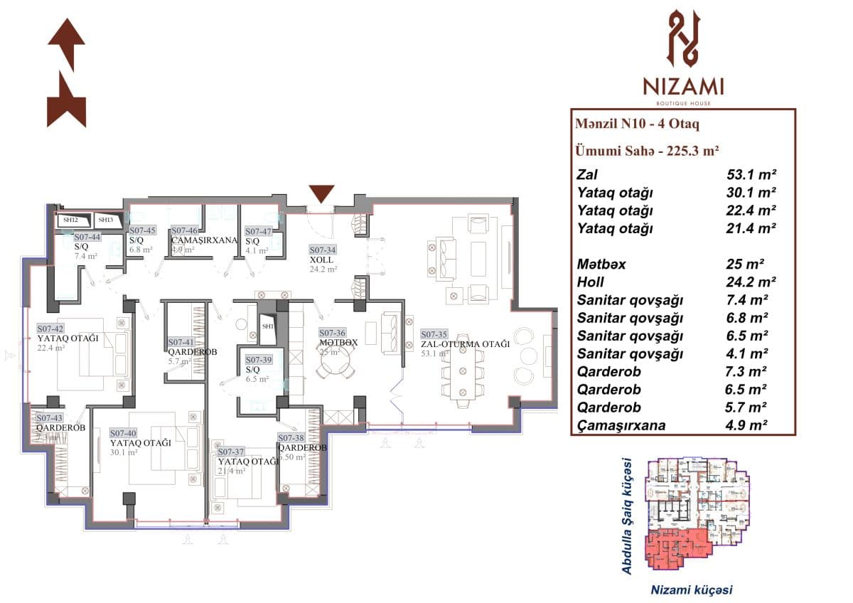 Nizami Boutique House 4 rooms 225.30 sqm