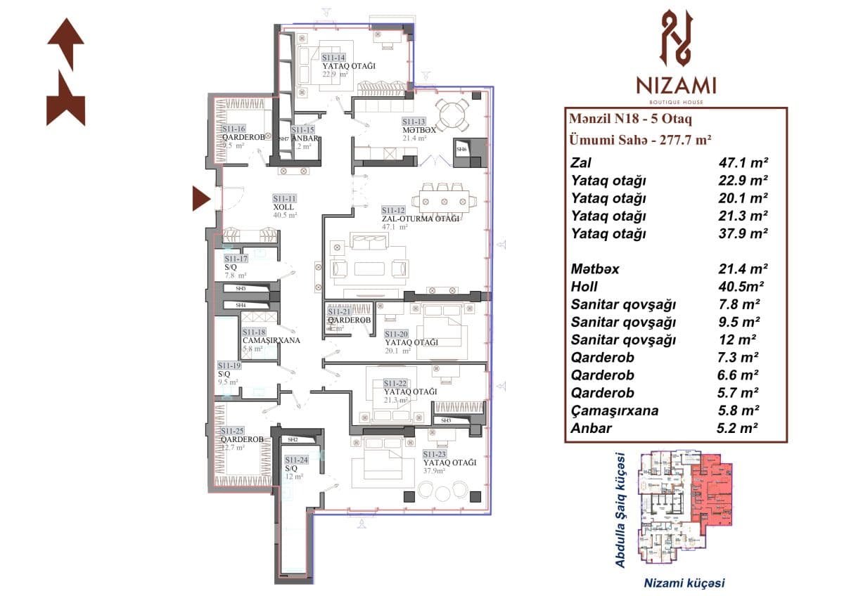 Nizami Boutique House 5 rooms 277.70 sqm - 2