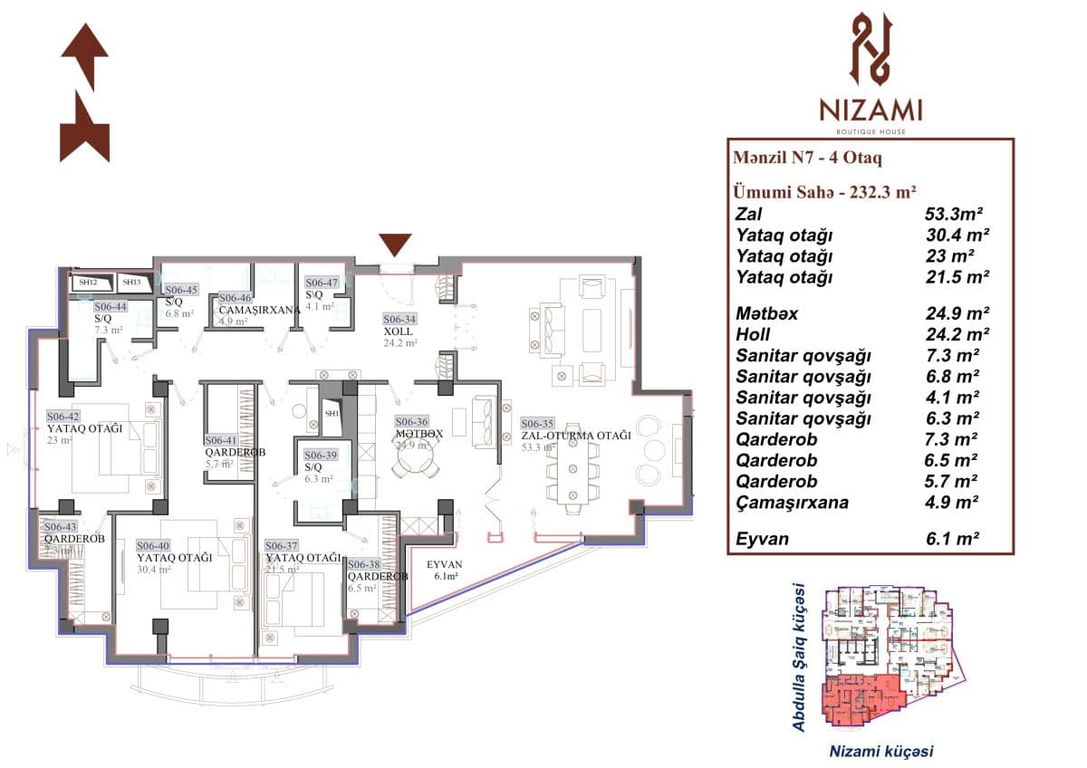 Nizami Boutique House 4 rooms 232.30 sqm