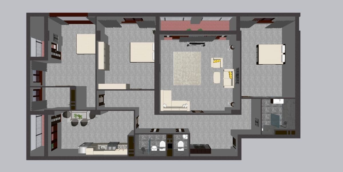 4 rooms 234.64 sq.m.