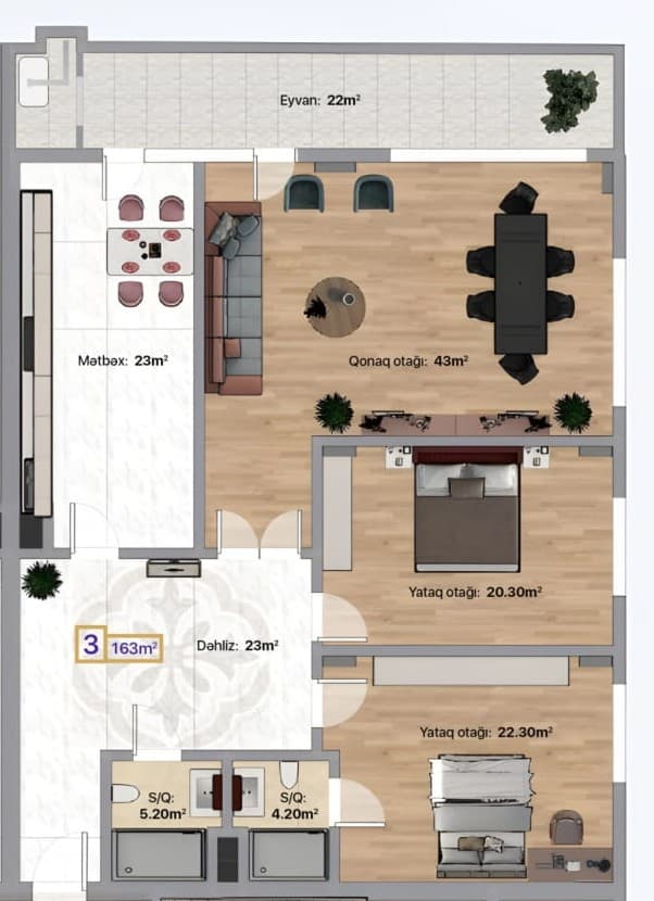 Nobel Tower 3 rooms 396,00 sqm