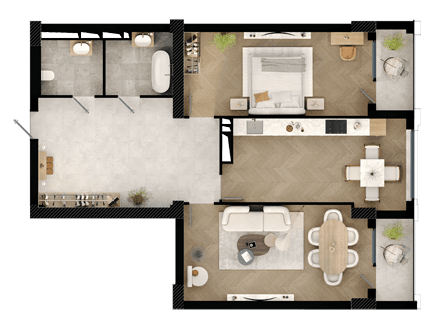 2 otaq, 117.20 kv.m.