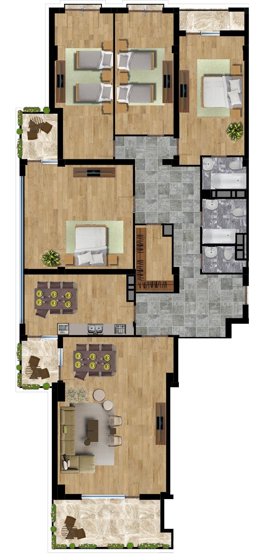 5 rooms, 281.50 sq.m.