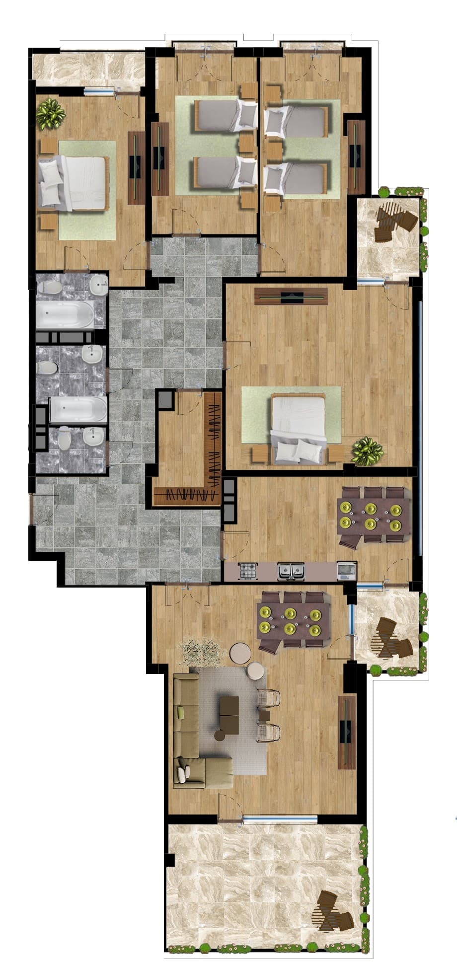 5 rooms, 272 sq.m.