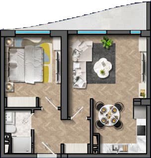 2 rooms, 78.20 sq.m.