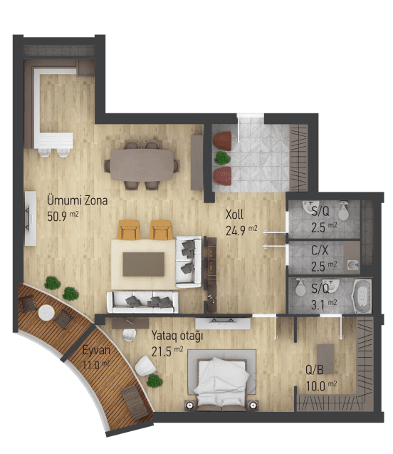 Dream Tower c 2 rooms 129,10 sqm