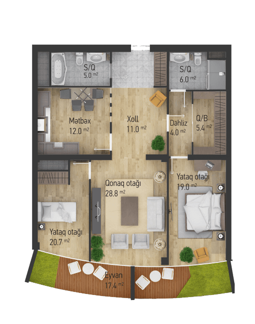 Dream Tower b 2 rooms 116,00 sqm