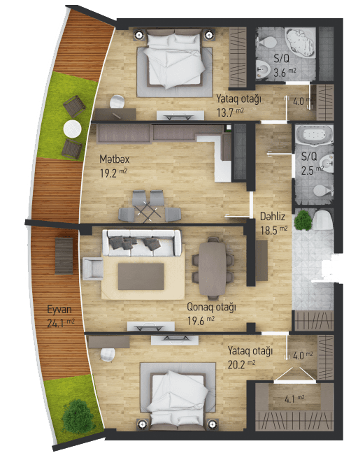 Dream Tower e 3 rooms 120,00 sqm