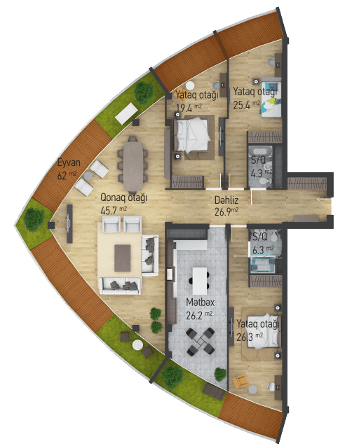 Dream Tower g 4 rooms 237,00 sqm