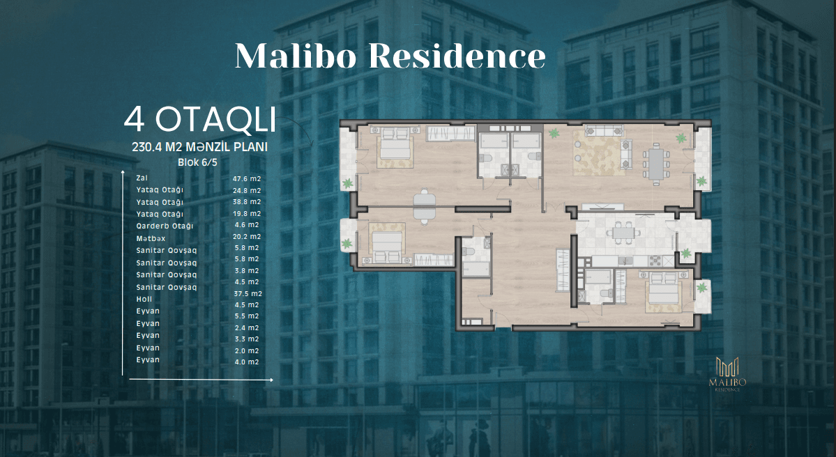 Malibo Residence 4 rooms 227,00 sqm