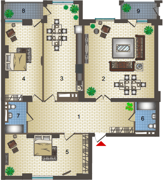 4 rooms, 200.20 sq.m.