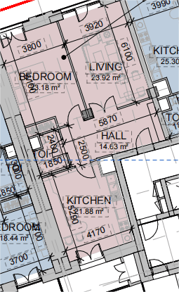 90.14 kvm, 2 otaqlı mənzil