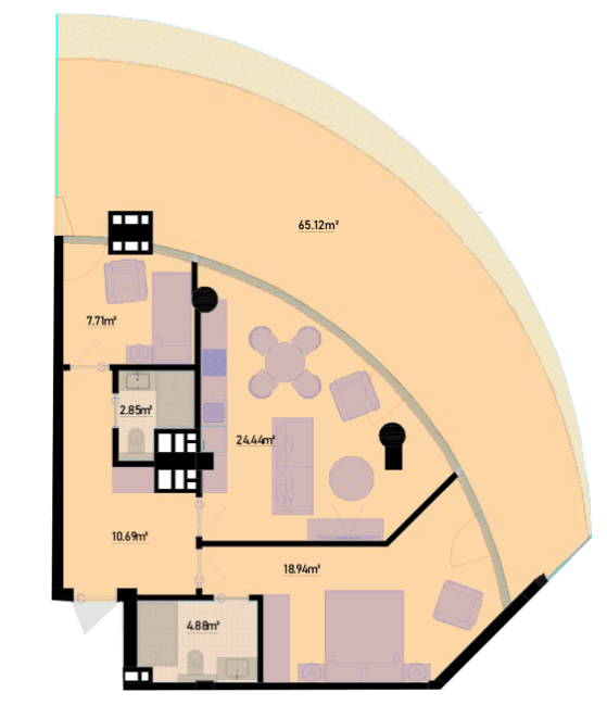 147.45 kmv, 3 otaqlı mənzil