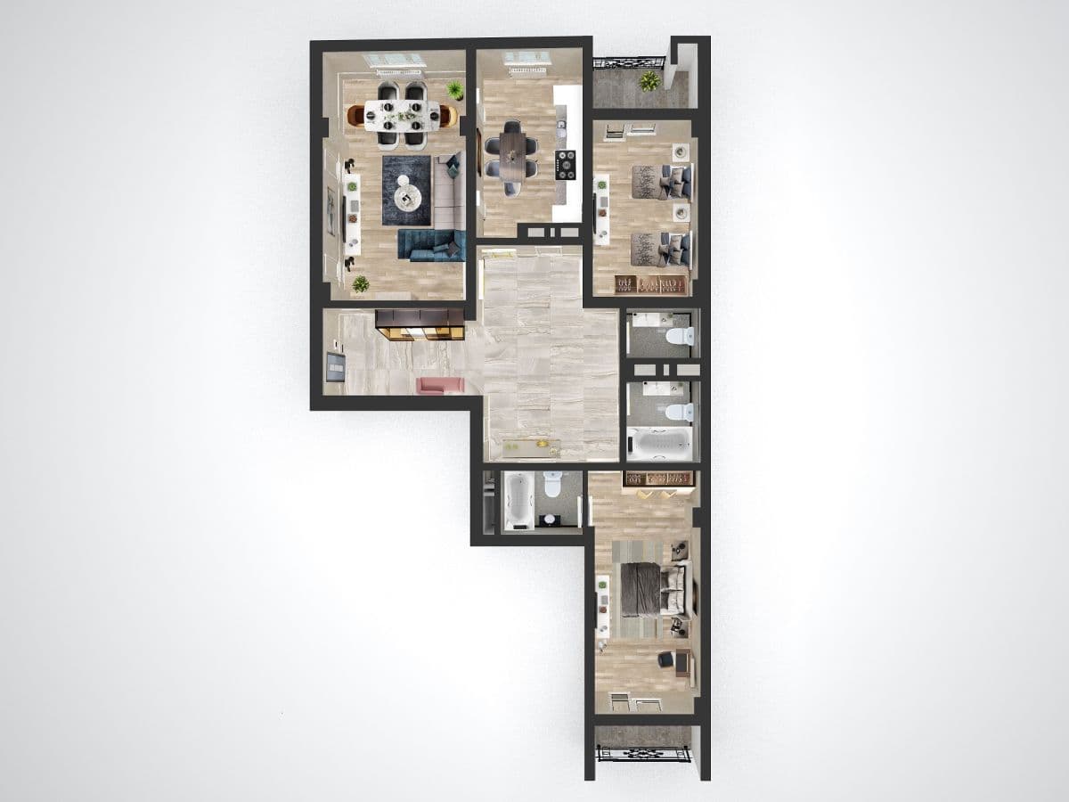 Zirvə Park 3 room 161.08 sqm