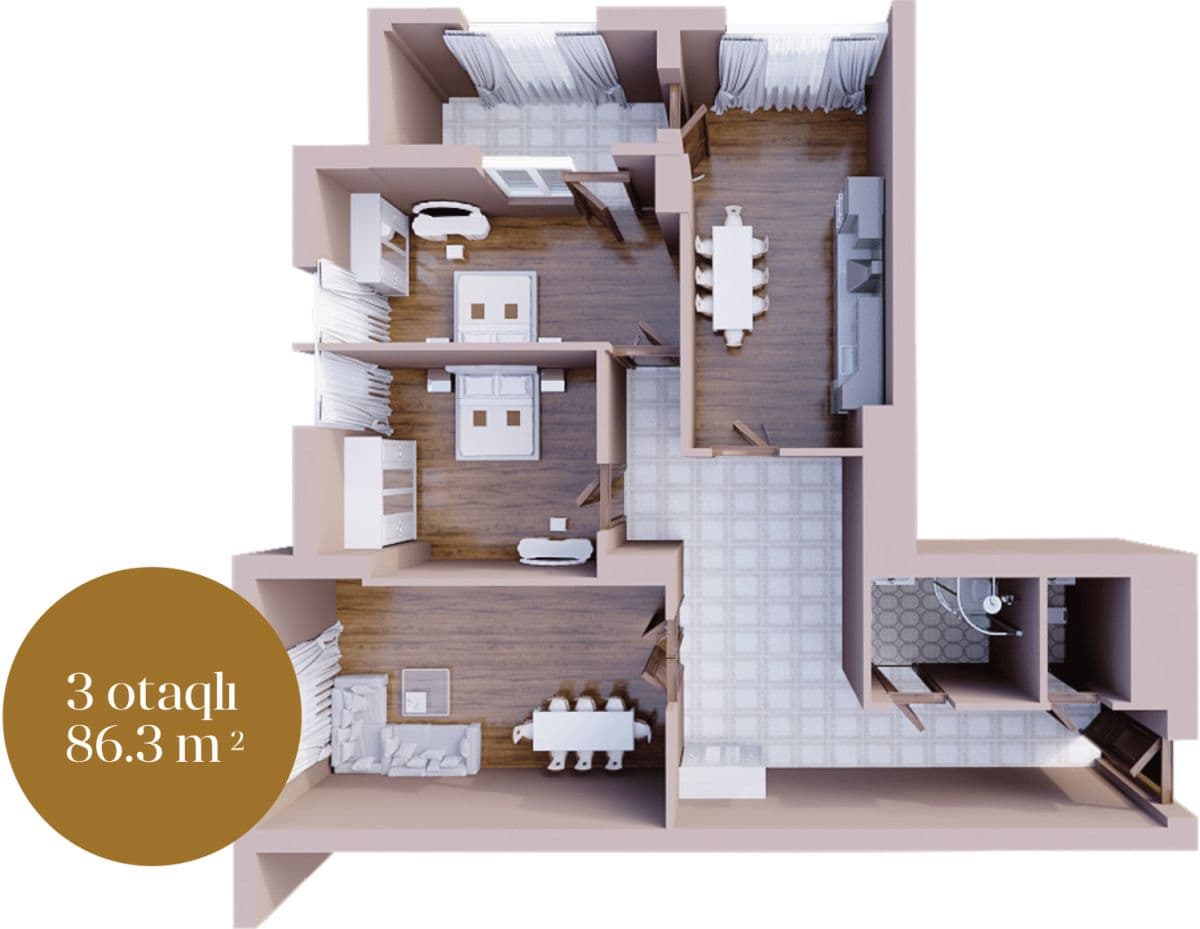 28 Park Residence 3 rooms 86,00 sqm