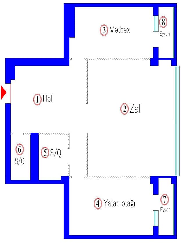 Baku Galaxy Park 2 rooms 107,60 sqm
