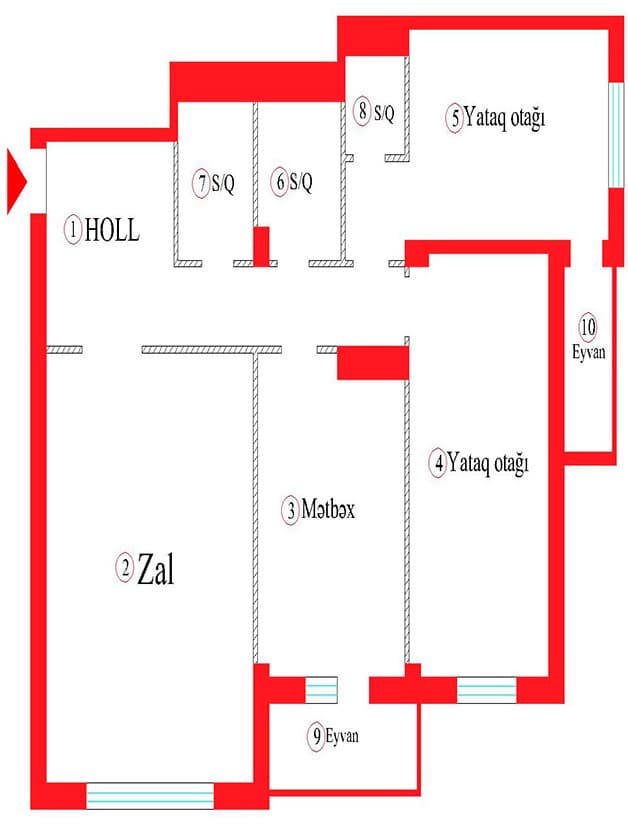 Baku Galaxy Park 3 rooms 135,30 sqm