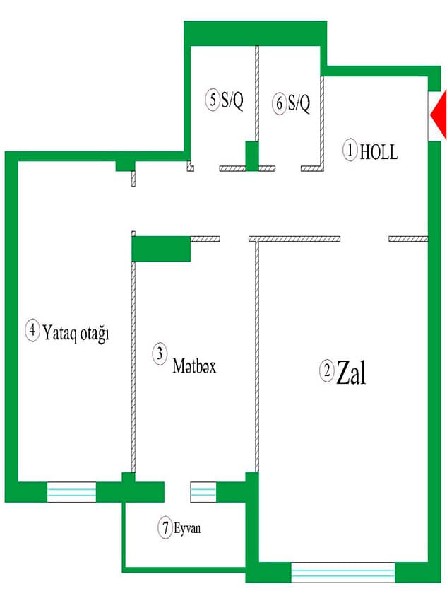Baku Galaxy Park 2 rooms 113,28 sqm