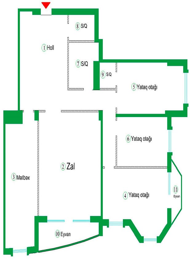 Baku Galaxy Park 4 rooms 178,05 sqm