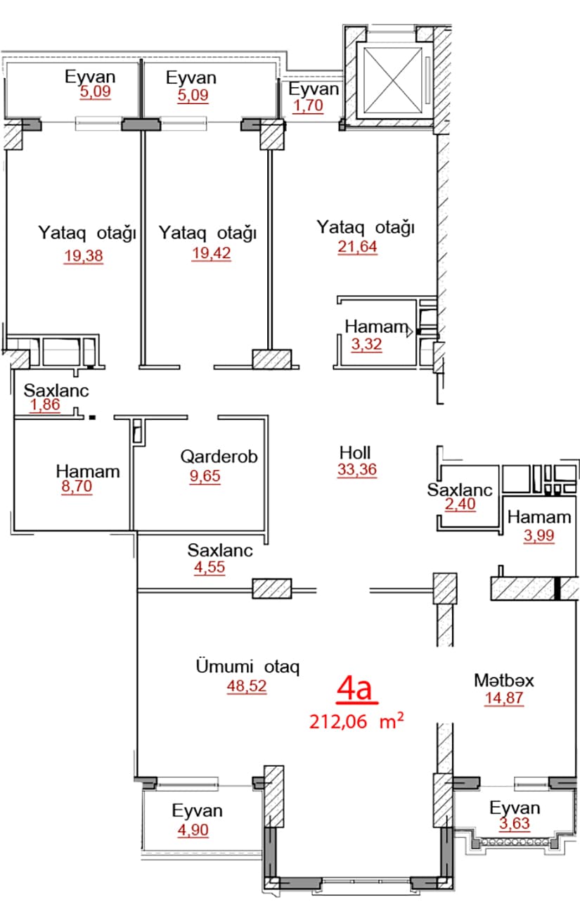 Park Academy, 4 rooms 212.06 sq.m.