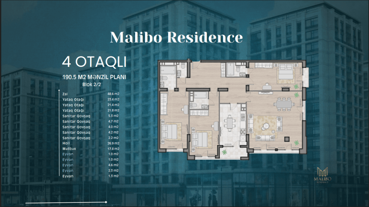 Malibo Residence 4 rooms 190,50 sqm
