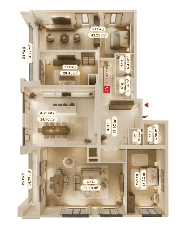 299.32 kvm, penthouse